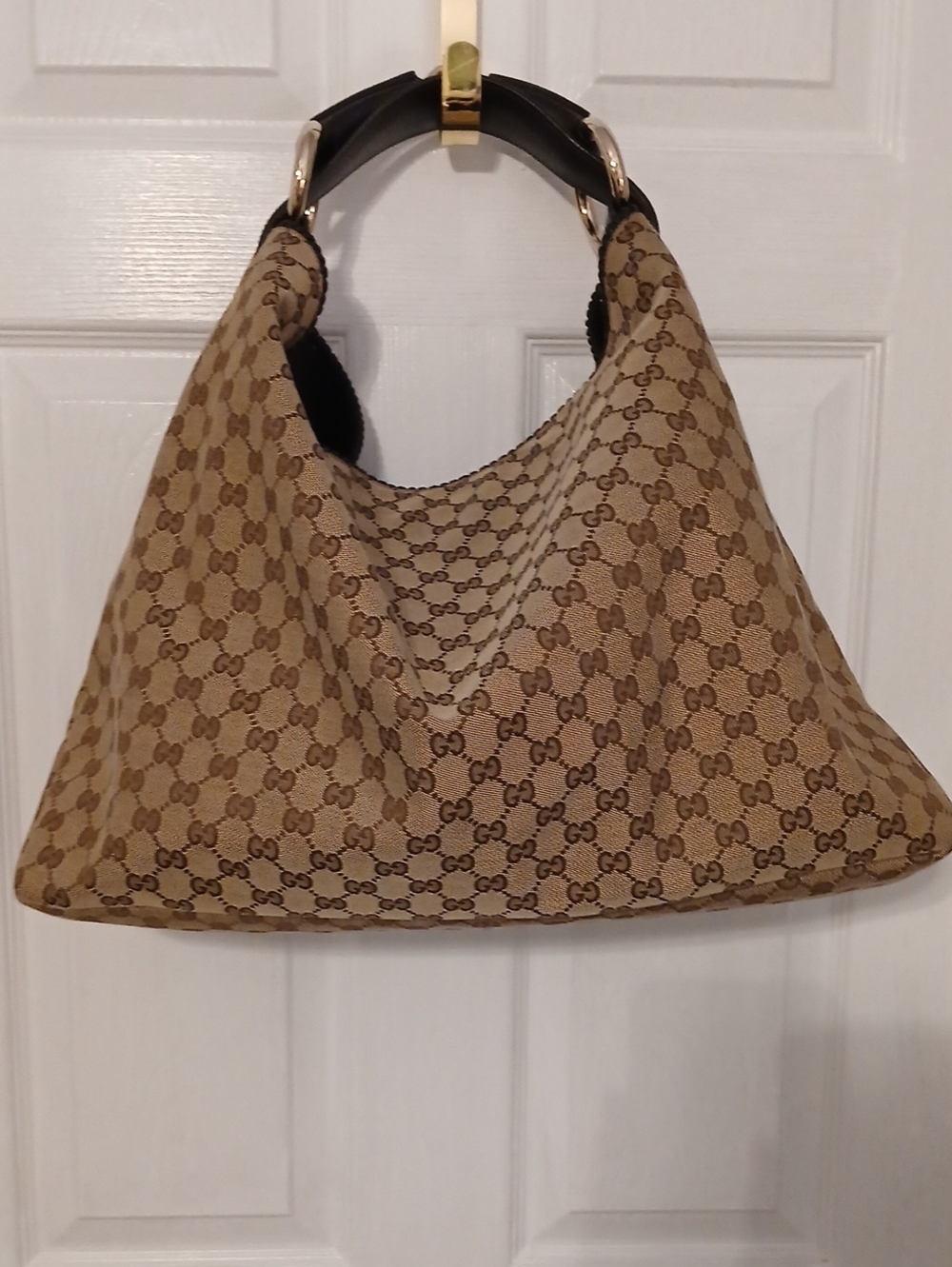 Gucci Horsebit Canvas GG Bag